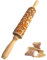 Qiwenr Nudelholz mit Drehbarer Mitte Teigroller, Backrolle aus Buchenholz, Zum Teigrollen - Stabil & Langlebig, Backrolle aus, Nudelholz, Werkzeuge zum Ausrollen von Teig (Rohe Holzfarbe)