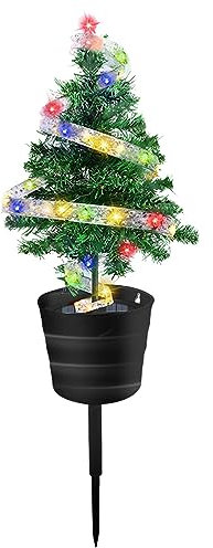 Weihnachtsbeleuchtung Lichterkette Außen Solar-Weihnachtsbaum-Lichter für den Außenbereich, Plug-In-Lichter, kleine beleuchtete Weihnachts-Deko-Lichter für den Heimgebrauch (B, One Size)