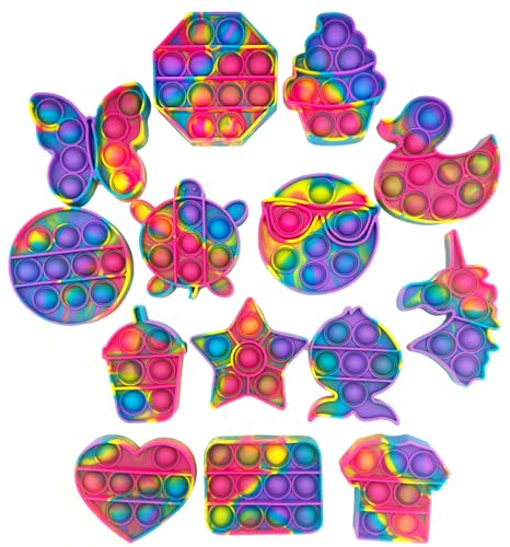 14 Pack Pop Fidget Sensory Toys Party Favors for Kids Toddlers