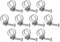 sourcing map 10Pcs Double Wire Hose Clamp, 24-27mm Adjustable Stainless Steel Wire Hose Clips with M8 Bolt for Dust Collection Hose, Pump Hose Pipe