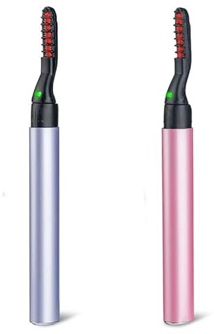 TEAFIRST Elektrisch beheizte Wimpern-Curling Long Lasting Eye Lashes Curler Makeup Tool (Rosa)