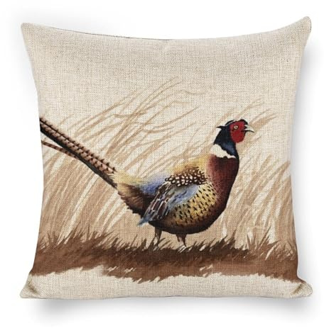 Icotoibabie Kissenbezüge aus Leinen, quadratisch, unsichtbarer Reißverschluss, Boho, Bauernhaus, für Sofa, Auto, Couch, Bürostuhl, 45,7 x 45,7 cm