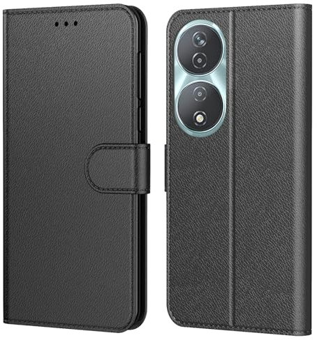 Tenphone Coque pour Honor 90 Smart,Etui Protection Housse Premium en Cuir PU, [Emplacements Cartes], Pochette Flip Case Compatible avec (Noir, Honor 90 Smart)