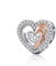 Mother Mum Daughter Son Dad Auntie Family Split Rose Gold I Love You Heart Charm Bead Pendant 925 Sterling Silver Compatible With Pandora Charm Moments Bracelet (Mother Daughter)