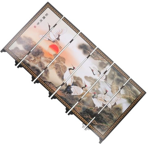 PRETYZOOM Kleiner Faltschirm Aus Holz Antiker Paravent Chinesischer Tischteiler Faltbares Dekor Traditionelle Kunst Für Innenräume