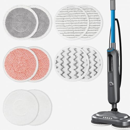 PIGUOAT 10 Pack 3897A Pads Fit for Bissell SpinWave SmartSteam Scrubbing Steam Mop Cleaner 3897A(10 Mop Pads)