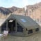 Sport Tent 4 Season Cotton Canvas Waterproof Inflatable Tents with Pump and Stove Jack Hole,4-6 Person Glamping Tent Large Air Tent Pop-Up Tents,Easy Setup
