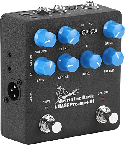 Preamplificatore per Basso, Effetto BASS, Pedale Effetto DI Box, Preamplificatore per Basso Elettrico NUX NBP‑5+pedale Effetto DI Box Forniture per Strumenti Musicali in Metallo