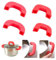 LYQNIHOB 4x Maniglie in Silicone, Presine da Cucina, Manici per Pentole in Silicone, Supporti in Silicone per Maniglie, Supporto di Manico Caldo, Manicotti con Manico a Caldo, Silicone Presine manico