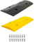 Pack - Banda Reductora de Velocidad Vial 35mm Tornillos Incluidos – Badenes de Goma para Rampa Garaje, Suelo, Carretera, Aparcamiento o Parking– Badenes para Garaje Resistentes - 500x250x35mm