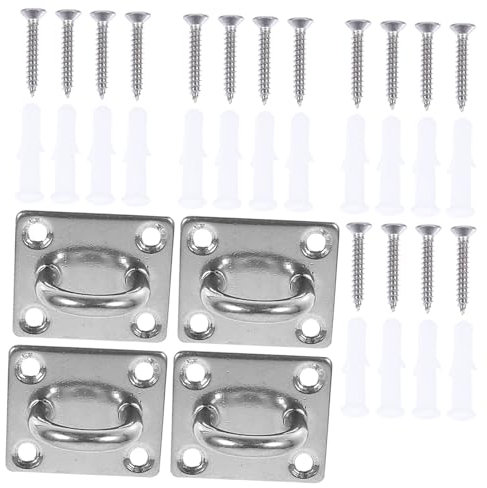 Ciieeo 3 Sätze Edelstahl Ring Hängend Pflicht Haken Mehrzweck-deckenhänger Rostfreier Stahl. Silver 4 Stück * 3