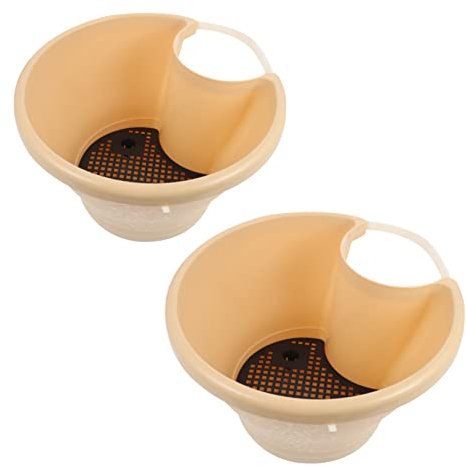 BESTonZON 2pièces Lot de Pots De Fleurs Suspendus pour Balcon Design Facile à Accrocher Au Mur pour Compositions