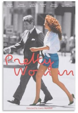 MHJOAE Ölgemälde Pretty Woman auf Leinwand, farbecht, wasserdicht, Poster, Holzrahmen, einfach aufzuhängen, Schlafzimmer, Wohnzimmer, Büro, Dekoration, ungerahmt, 30 x 45 cm