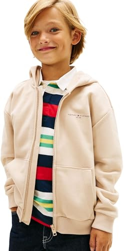 Tommy Hilfiger Unisex Kinder Mini Corp Zip Through Hoodie Ks0ks00726 Sweatshirts (1er Pack)
