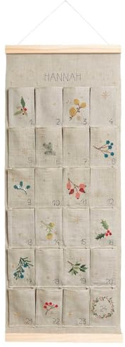 Stickpackung Gezählter Kreuzstich, Adventskalender mit Taschen, 30 x 77 cm