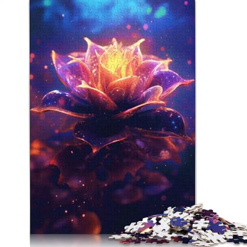 500 Teile Galaxy Cosmic Lotus Flower Puzzles Puzzle Schwierigkeitsgrad Puzzle Puzzle Lernspiele Spielzeug 500 Stück (52 x 38 cm)