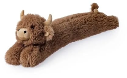 Hairy Highland Cow Draught Excluder – Soft Laying Down Design, Rustic Countryside Home Décor, Cute Animal Door Stopper to Block Cold Air, Cozy Home Accessory Gift