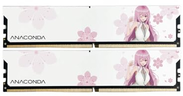 MINPO ANACOMDA Girl ANA Kingsnake DDR5 RAM 32GB (2 x 16GB) 6400MHz CL36 288-Pin Memoria de escritorio con disipador de calor - Fabricado en Taiwán