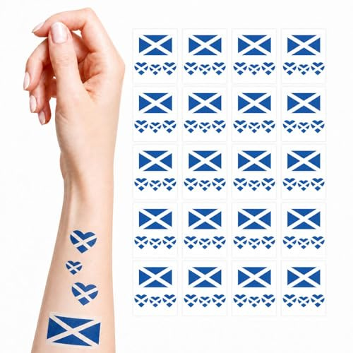 25 Pcs Scotlands Stickers, Scotland Flag Bunting & Temporary Tattoos, Flags of the World Party Decor, World Cup 2026 Merchandise, Scotlan Football Fan Supplies, Scotla Bunting (Scotland)