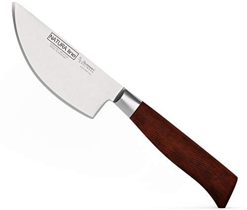 Burgvogel Solingen Natura Line, Kräutermesser Holzgriff, rot satiniert, geschmiedet, 13 cm, rostfrei, Made in Germany, braun, 6310.906.13.0