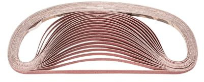 PFERD 585214 BA Kurzbänder, Ausführung Korund A, Flexible Schleifmittel, 120 Korngröße, 520mm x 6mm, 100 Stück