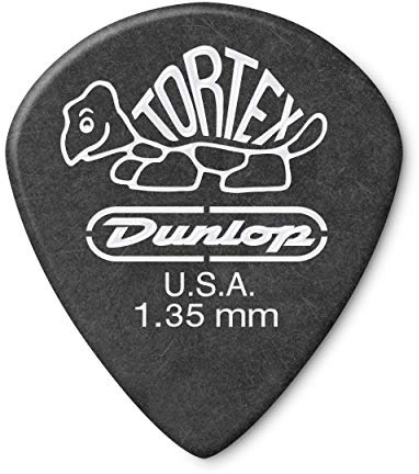Dunlop 482R1.35 Tortex® Pitch Black Jazz III, 1.35mm, 72/Bag