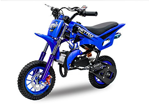 Nitro Motors Dirtbike Crossbike DS67 49cc Dirt Cross Pocket Bike (Schwarz-Blau)