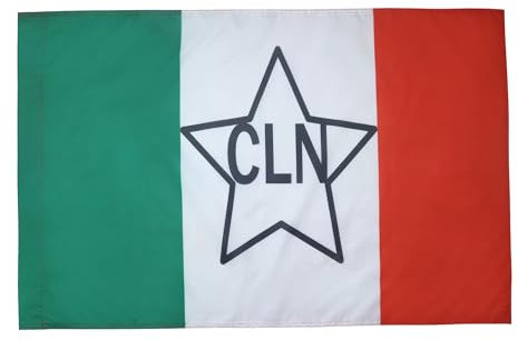 AZ FLAG Bandiera Italia COMITATO di LIBERAZIONE Nazionale 90x60cm - Bandiera CLN Italiano 60 x 90 cm Foro per Asta