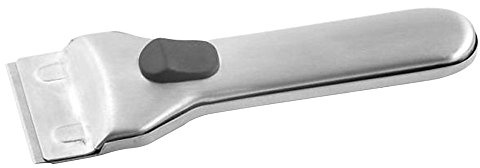 Weis 15147 Ceranfeld-Schaber, Edelstahl, Silber/schwarz, 13.2 x 5 x 2 cm