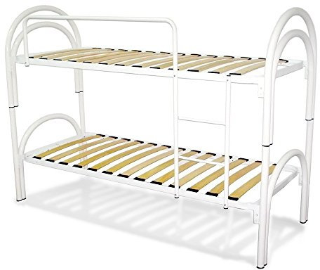 miasuite i sogni italiani Letto a castello Scomponibile, colore Bianco - salvaspazio, rete a doghe in legno per materassi.