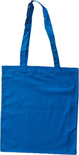 Nashville print factory Baumwollbeutel auch mit Druck | Logo | Werbung | Tragetasche Tasche Beutel Stoffbeutel Baumwolltasche (lange Henkel - 1 Beutel, Blau - unbedruckt)