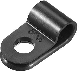 sourcing map 20stk. Nylon R-typ Kabelklemme Organizer Seil Klipp für Kabelmanagement 4,8mm