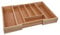 simpdecor Bambus Schublade Organizer Erweiterbare Besteck Fach Einstellbare Utensilienhalter 5-7 Fächer Holz Schublade Teiler Organizer für die Lagerung von Silberwaren, Flachwaren, Messer