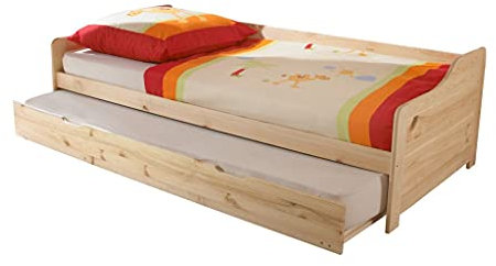 Froschkönig24 Bonnie Kojenbett Funktionsbett Ausziehbett 90x200 cm inkl. Lattenroste Natur
