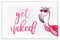 LB Rosa Flamingo Badematte Lustig Get Naked Fußabtreter 60x40cm Weiß rutschfest Weich Saugfähig Waschbar Bodenmatte zum Tür Bad Schlafzimmer Innen Dekoration