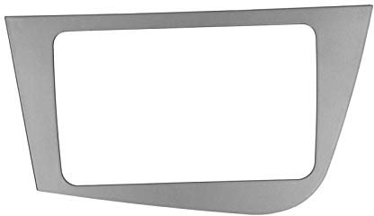 Marco de radio de consola, moldura de fascia de radio estéreo 2-DIN reproductor de DVD embellecedor de panel de GPS para Seat 2005-2011 LHD para reparación de automóviles
