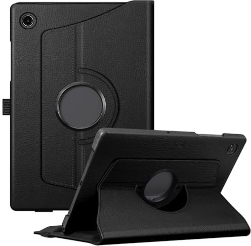 Fintie Funda Giratoria Compatible con Samsung Galaxy Tab A8 10.5 (2021) - Rotación de 360 Grados Carcasa con Auto-Reposo/Activación para Modelo SM-X200/X205, Negro