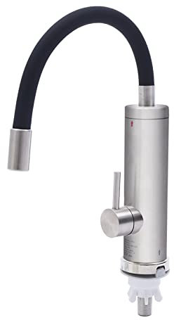 Elektrischer Wasserhahn Edelstahl Sofort Heizung Durchlauferhitzer Einstellbare 360 Grad Drehen Küchearmatur für Gebäude Krankenhäuser Hotels 3000W