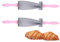 2-Pcs Croissant Cutter Roller, Donut Cutter Rolling Pastry Cutter Teig Sheeter Backgitter Roller Cutter Croissant Teig Roller Pin Messer Küche Backwerkzeug