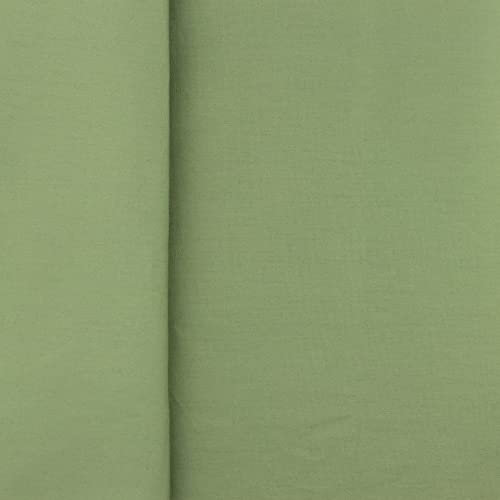 Weicher Popeline Baumwollstoff-POPPY-Segel-, Fahnentuch, Baumwollstoff, Nähen, Kleider- und Patchworkstoff ca. 150 cm breit- ca. 135 g/QM - 50 cm Schritte- Meterware (Olive-181643)