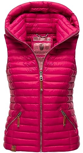 Navahoo Damen Weste Steppweste gesteppt Frühjahr Übergangsweste B696 [B696-Shad-Fuchsia-Gr.S]