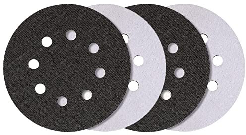 Lot de 4 coussinets d'interface à densité douce de 125 mm à 8 trous pour ponceuse orbitale auto-agrippante