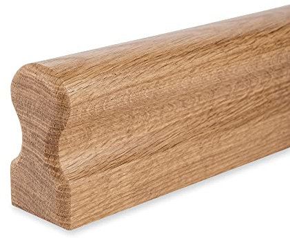 Handlauf Roteiche lackiert - 45x80mm - Omega (100 cm)