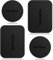 Tectonic 4 Pack Universal Metal Replacement Disc with 3M Adhesive, Magnetic Phone Holder Discs, Ultra thin metal disc with industry leading 3M adhesive - Black (2 x Rectangular, 2 x Circular)
