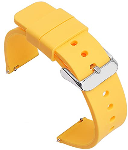 Shieranlee quickfit Strap Bracelet en Silicone de Remplacement Compatible avec 12MM 14MM 16MM 18MM 19MM 20MM 21mm 22MM 24MM Watchband Watch Strap