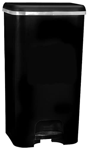 Mülltonne mit Pedal 37 L Klasse Schwarz COM-FORT HOUSE