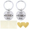 COLOFALLA 2Pcs Schlüsselanhänger Geschenke für Patentante & Patenonkel mit 4 Rubbelherzen 2 Umschläge Beste Patentante Patenonkel der Welt Paten Fragen zur Taufe Weihnachten Geburt