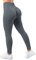 TAYOEA Damen Kompressions Sport Leggings Yoga Lange Leggings Slim Fitnesshose Sporthosen Blickdicht Scrunch Butt Yogahose Nahtlos Push up Leggings Hohe Taille Übung Fitness Joggen Scrunch Gray,L