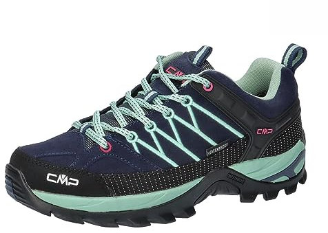 CMP Rigel Low Wmn Trekking Shoes Wp Damen Wanderschuhe, Blue Acqua, 40 EU