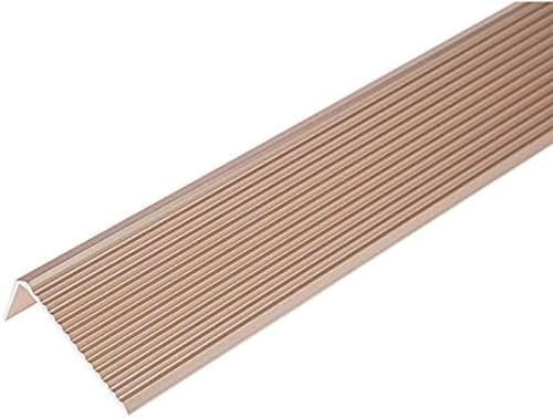 L-Typ-Stufenmatte Mit Rutschfestigkeit, 2 Stück, 1,2 M Länge, L-förmige Aluminium-Treppen-Anti-Rutsch-Kante, 45 X 23 Mm Winkel, Stufenkante, Treppenprofile, Treppen-Anti-Rutsch-Streifen,Gold,4,5x2